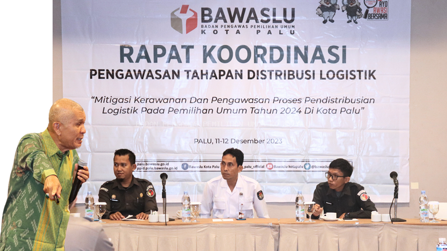 Upaya Pengawasan Distribusi Logistik Aman, Bawaslu Kota Palu Gelar Rakor