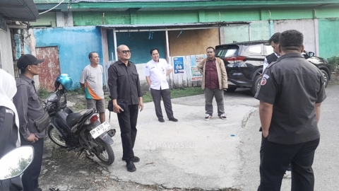 pengawasan coktas yang dilakukan oleh Ketua Bawaslu Kota Palu, Agussalim Wahid